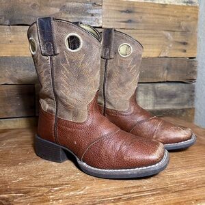 Smoky Mountain Kids Luke Brown Distressed‎ Leather Western Boot 2481 C size 1